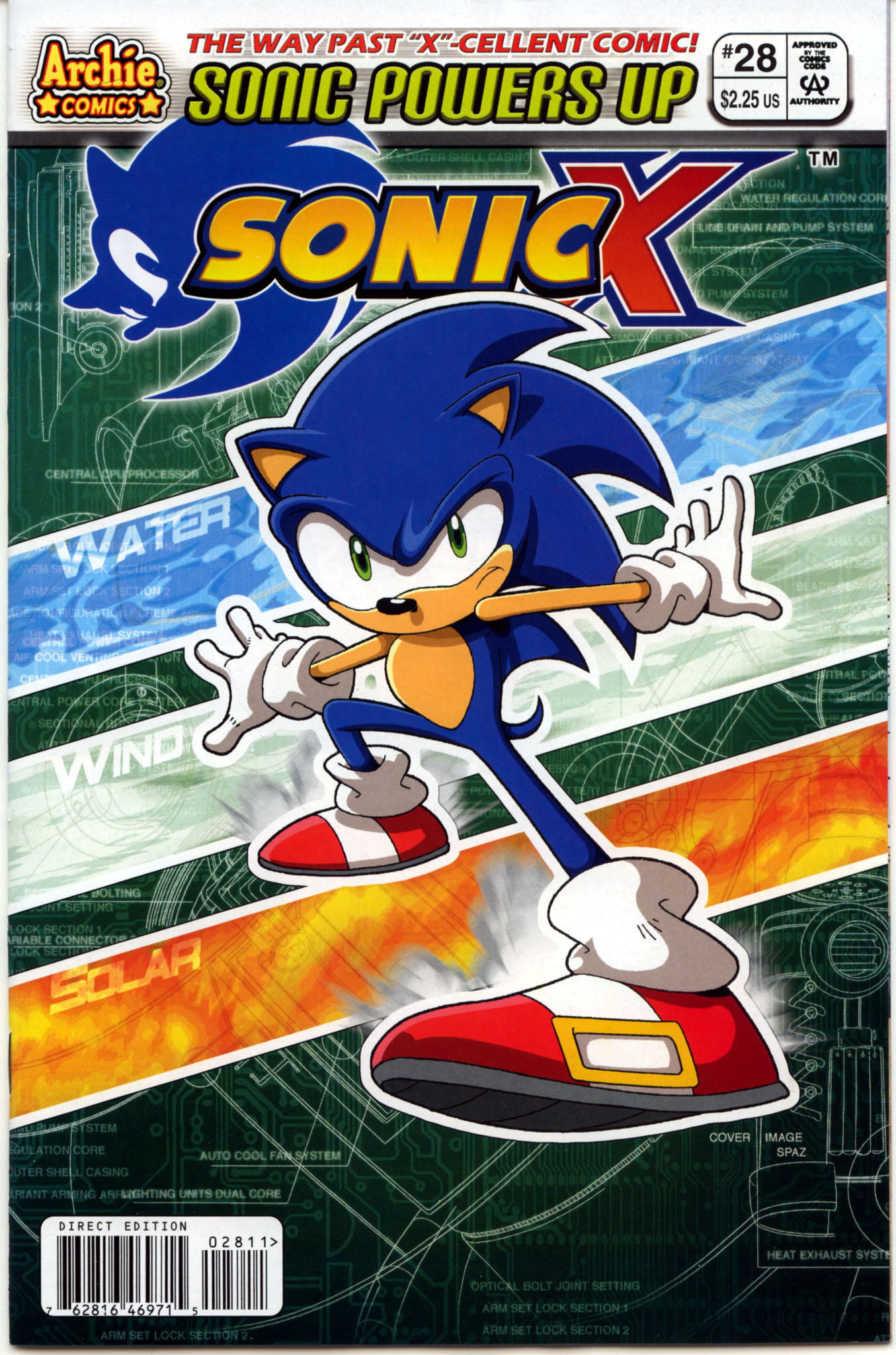 Sonic X - February 2008 Comic cover page